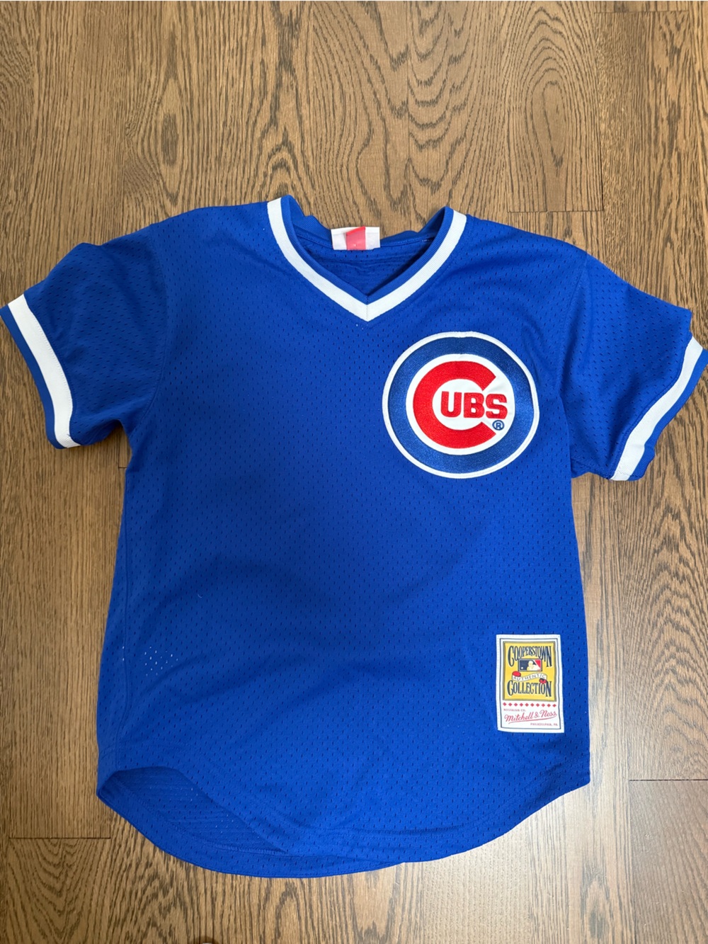 Vintage Mitchell & Ness Royal Blue Cubs Mesh Jersey with White Trim